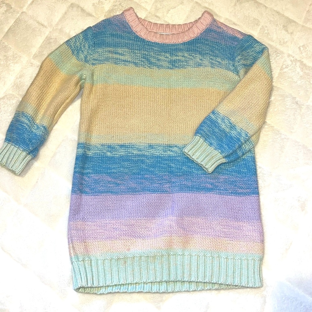 Girl 2T Knit Rainbow Sweater Dress
